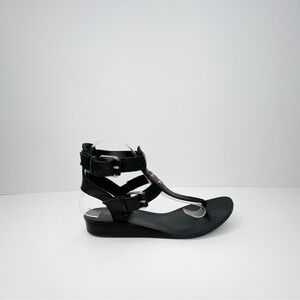 ALDO Black‎ Leather Open Toe Sandals 7.